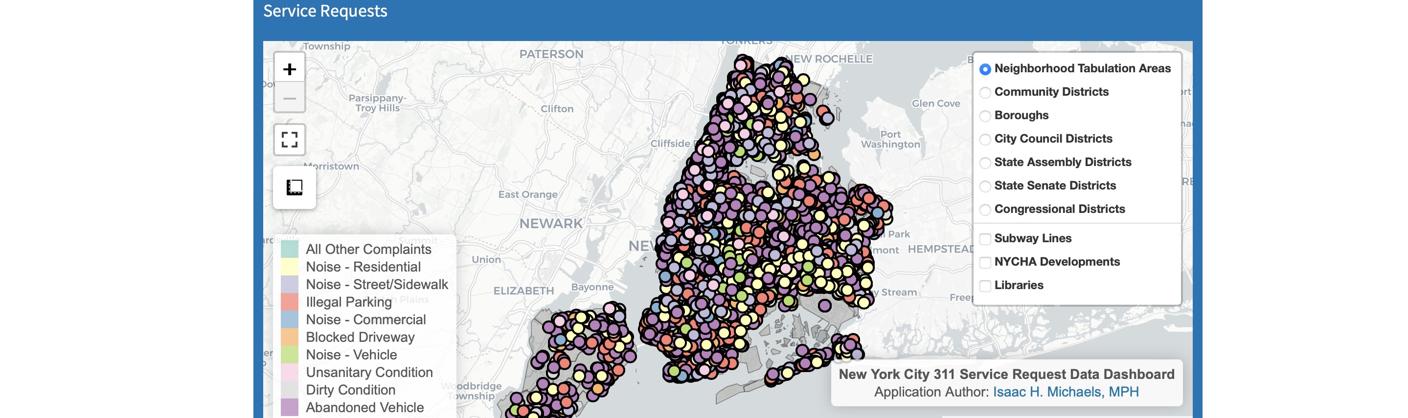 New York City 311 Service Request Data Dashboard