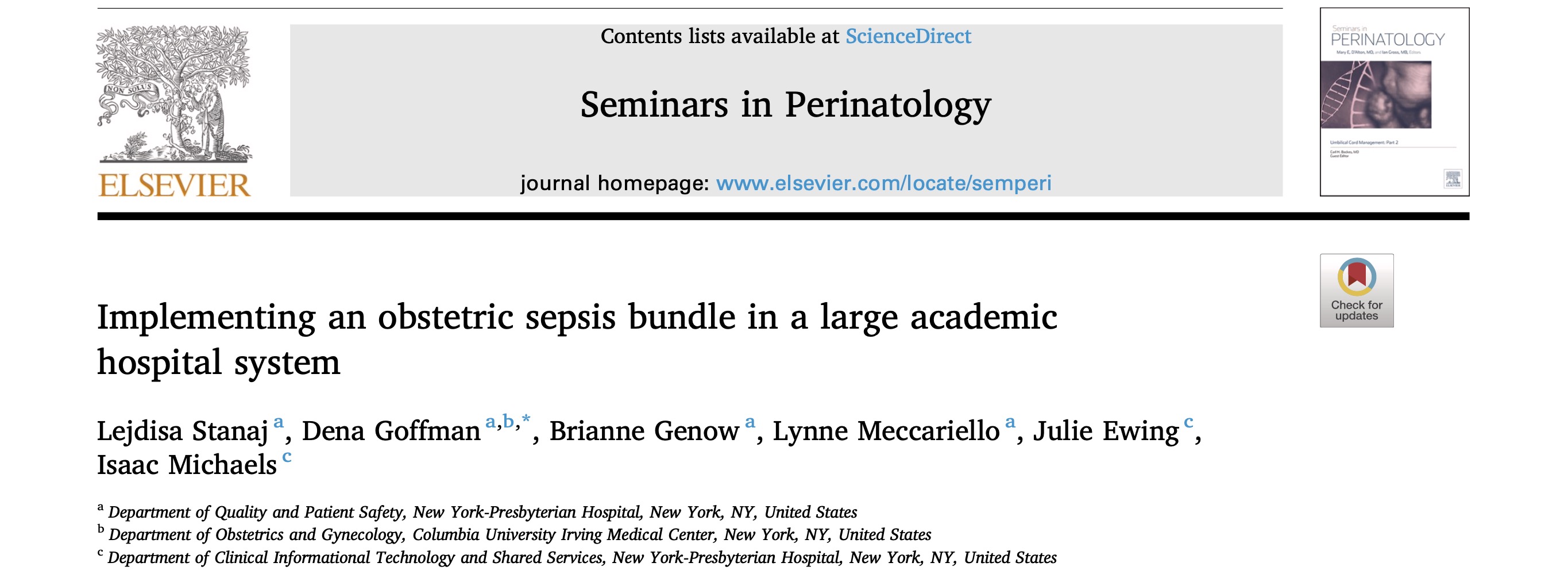 Study Examines Implementation of Obstetric Sepsis Bundle Across Academic Hospital System