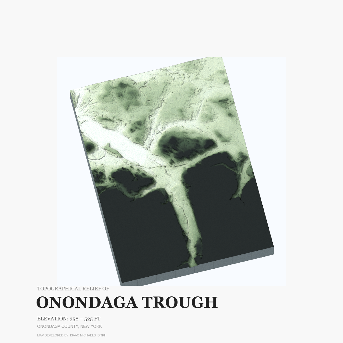 3D topographical relief map of ONONDAGA TROUGH FINAL